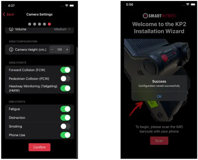 SMARTWITNESS KP2 Dual Facing Fleet Telematics 4G LTE Dash Cam - 10