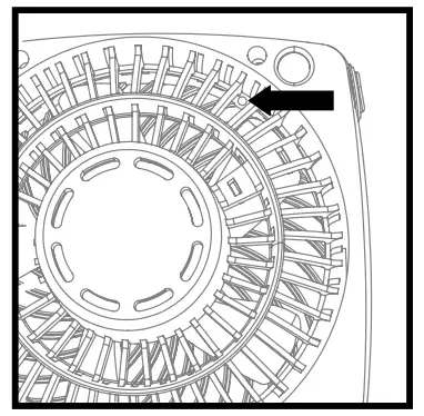 VORNADO Compact Air Circulator rotate the grill