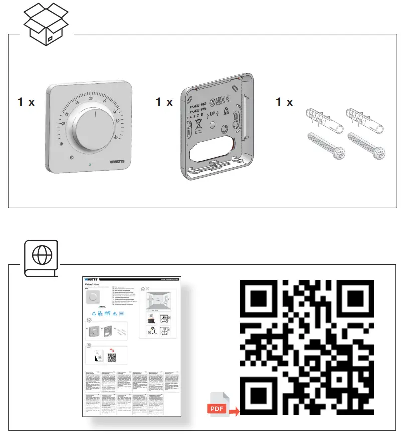 WATTS A03 Heat Vision Wired Electronic Room Thermostat - 2