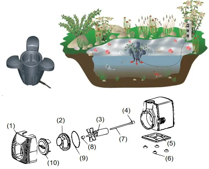 wiltec 50119 Jebao Pond Skimmer - overview
