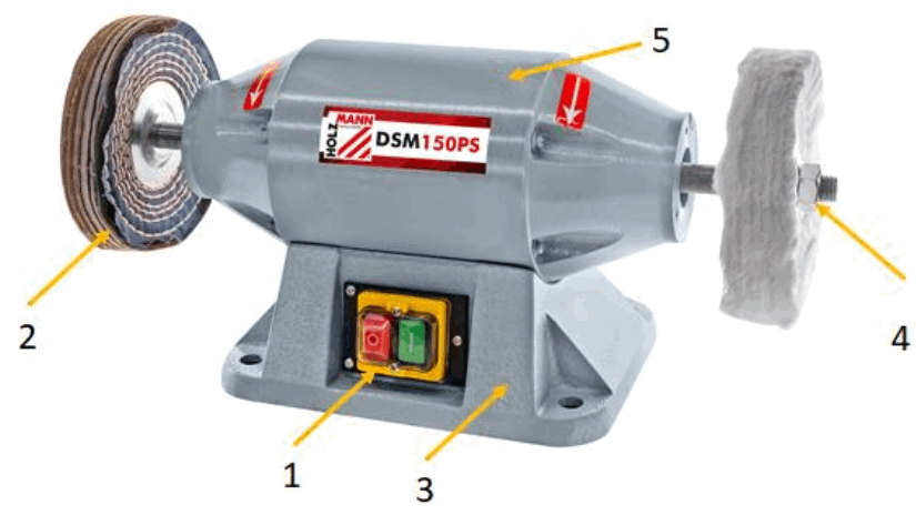 MANN DSM150PS Electric Professional Bench Polisher - 3