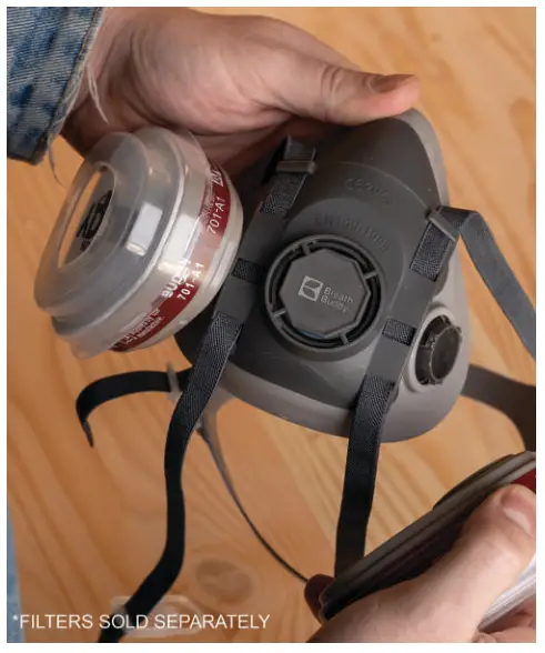 Breath Buddy 650 Half Mask Respirator TPR Facepiece - fig