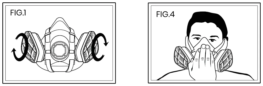 Breath Buddy 650 Half Mask Respirator TPR Facepiece - fig2