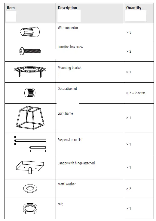 artika CAR15-WT Carter Square 4 Light Chandelier 1