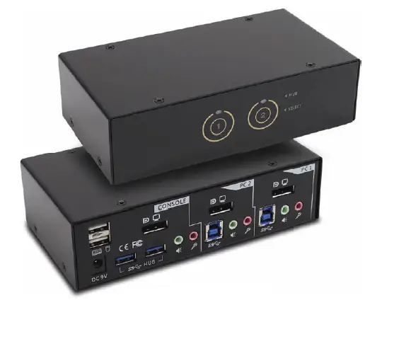 inLine 63622I 2-Port Displayport USB KVM Switch with Audio and Usb 3.0 Hub Installation product