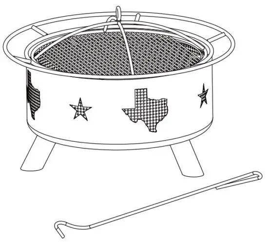 TIRAMISU 30 inch W x 20 inch H Round Steel Wood Burning Fire Pit.JPG