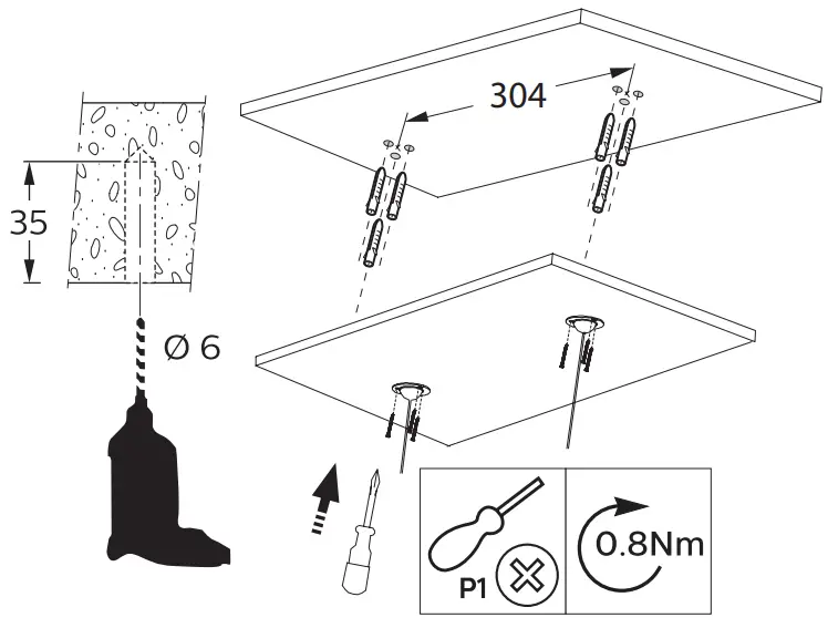 PHILIPS 911401862982 LED Panel Light - Suspension Mounting