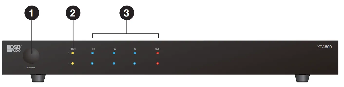 OSD AUDIO XPA500 Commercial Digital Amplifier - control 1