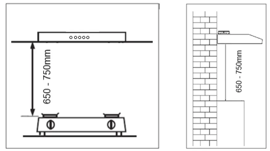 ELBA ESH-M7598 Stainless Steel Slim Cooker Hood - cooker hood