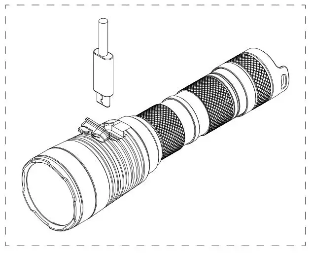 NITECORE MH25 V2 Dual Fuel Range Flashlight - Charging Function