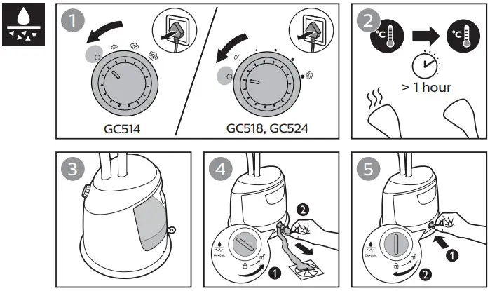 PHILIPS GC514 GC518 GC524 WALITA Garment Steamer - Figure 10