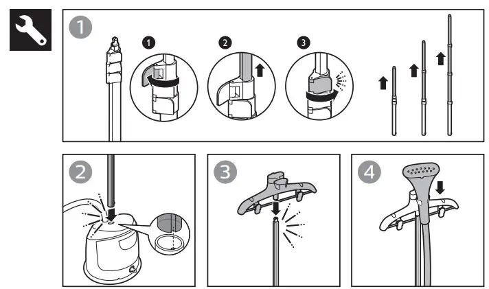 PHILIPS GC514 GC518 GC524 WALITA Garment Steamer - Figure 3