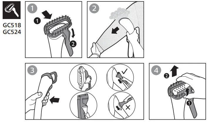 PHILIPS GC514 GC518 GC524 WALITA Garment Steamer - Figure 9