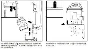 FIG 8 EMPTYING THE DUST CUP