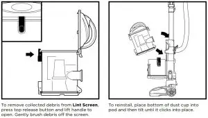 FIG 9 EMPTYING THE DUST CUP
