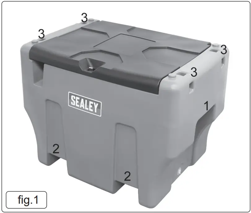 SEALEY D440T 400L 50L Portable Combi Fuel Tank - FIG 1