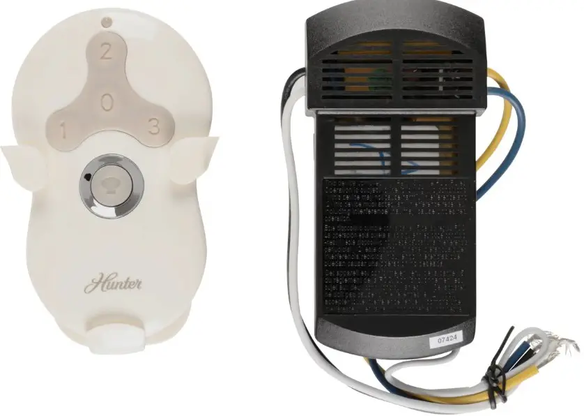 Hunter 9912 Series Remote Control for 3 Speed Ceiling Fan and Light Kit