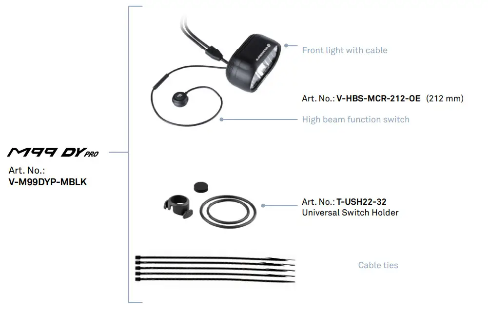 SUPERNOVA V-M99DYP-MBLK M99 DY Pro Front Light - Figure 1