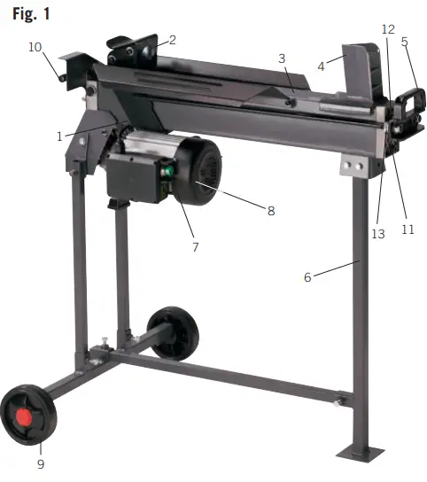 scheppach HL650 Hydraulic Log Splitter - fig 1