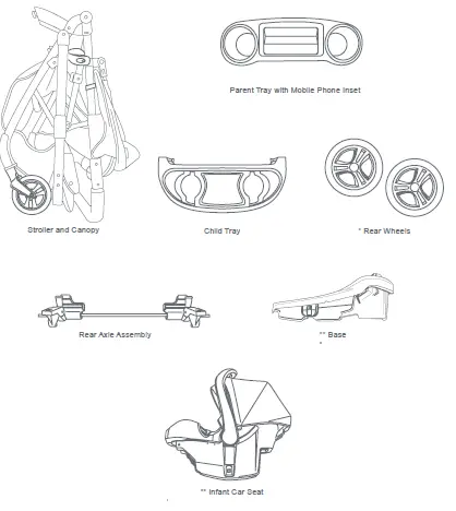 babytrend TS12xxxE Passport Bassinet Travel System fig 1