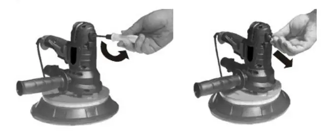 XPOtool 62830 Drywall Sander - Exchanging carbon brushes