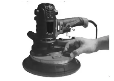 XPOtool 62830 Drywall Sander - Power switch and speed regulator