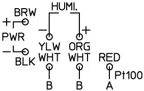 Shinko DSW 100 TH Indoor Temperature Humidity Sensor - Wiring 1