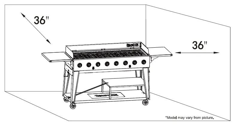 Royal-Gourmet-GB8003 8-Burner-Liquid-Propane Flat-Top-Grill-fig-10