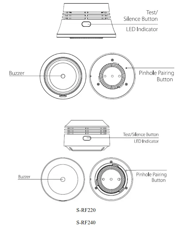 Aegislink S-RF200 Wireless Interlinked Smoke Alarm - FIG1