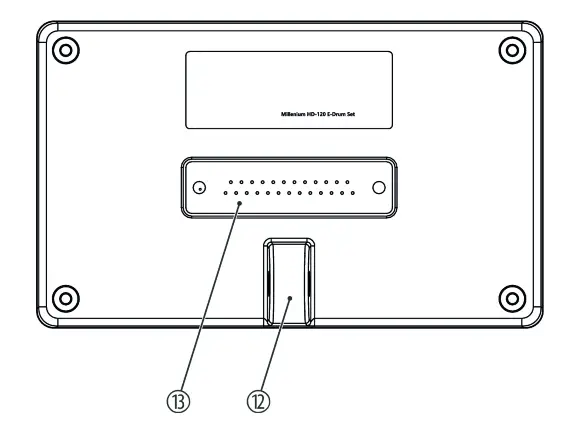 Millenium HD-120 e-drum module - Rear panel