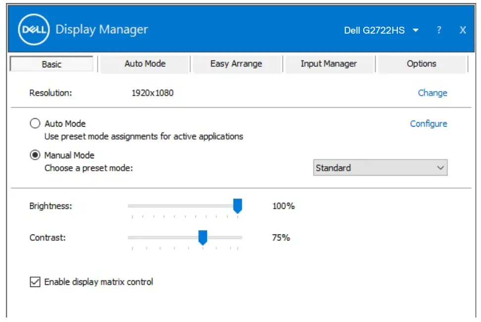 DELL G2722HS 27 Inch Monitor - app