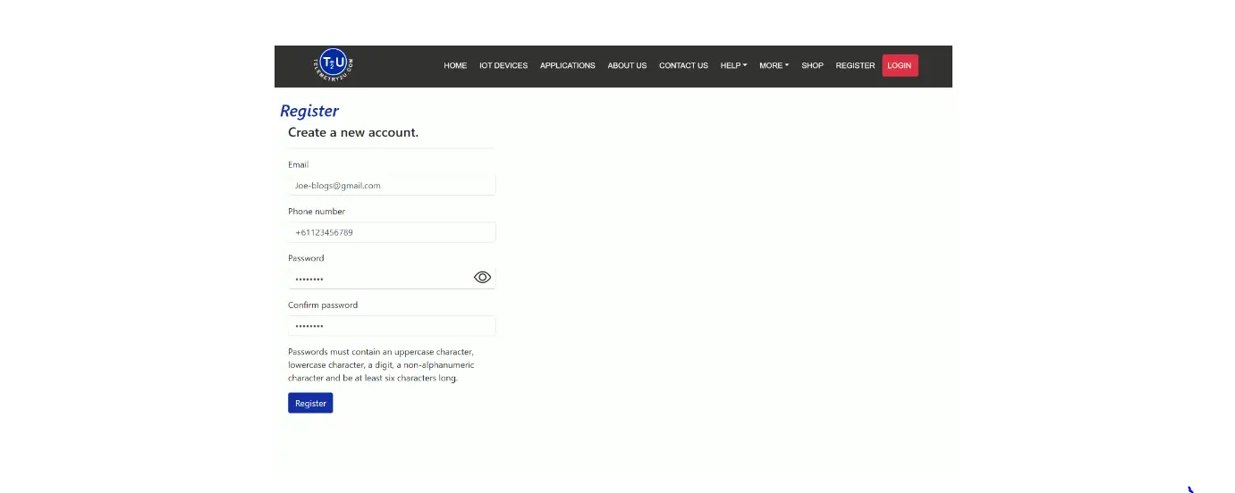 Telemetry2u Iot Platform Registering An Account User Guide