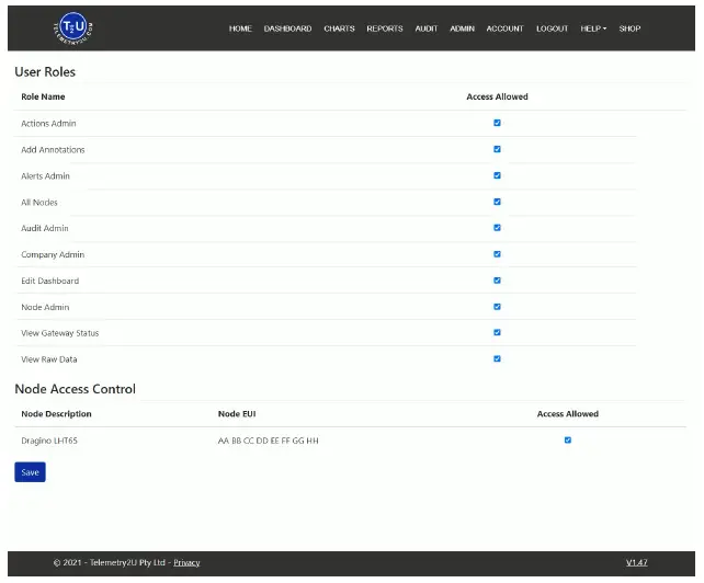 Telemetry2U IoT Platform Registering an Account fig 11