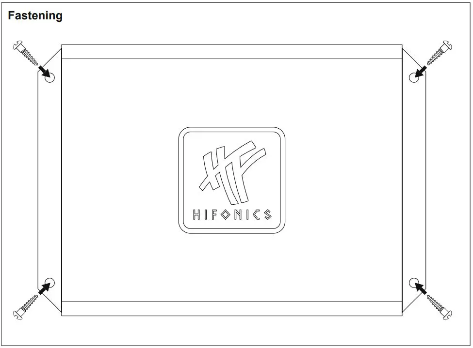 HIFONICS PLUTO II Digital Class D 2-Channel Amplifier User Manual - Fastening