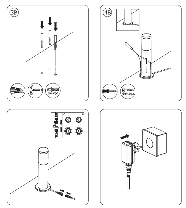 PHILIPS-9290032621-LED-Outdoor-Low-Voltage-Pedestal-User-Manual-fig-3