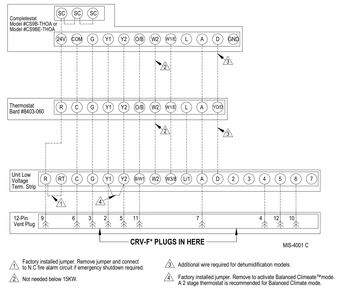 Bard QCRV-F Commercial Room Ventilator with Spring Return and Exhaust - FIGURE 1
