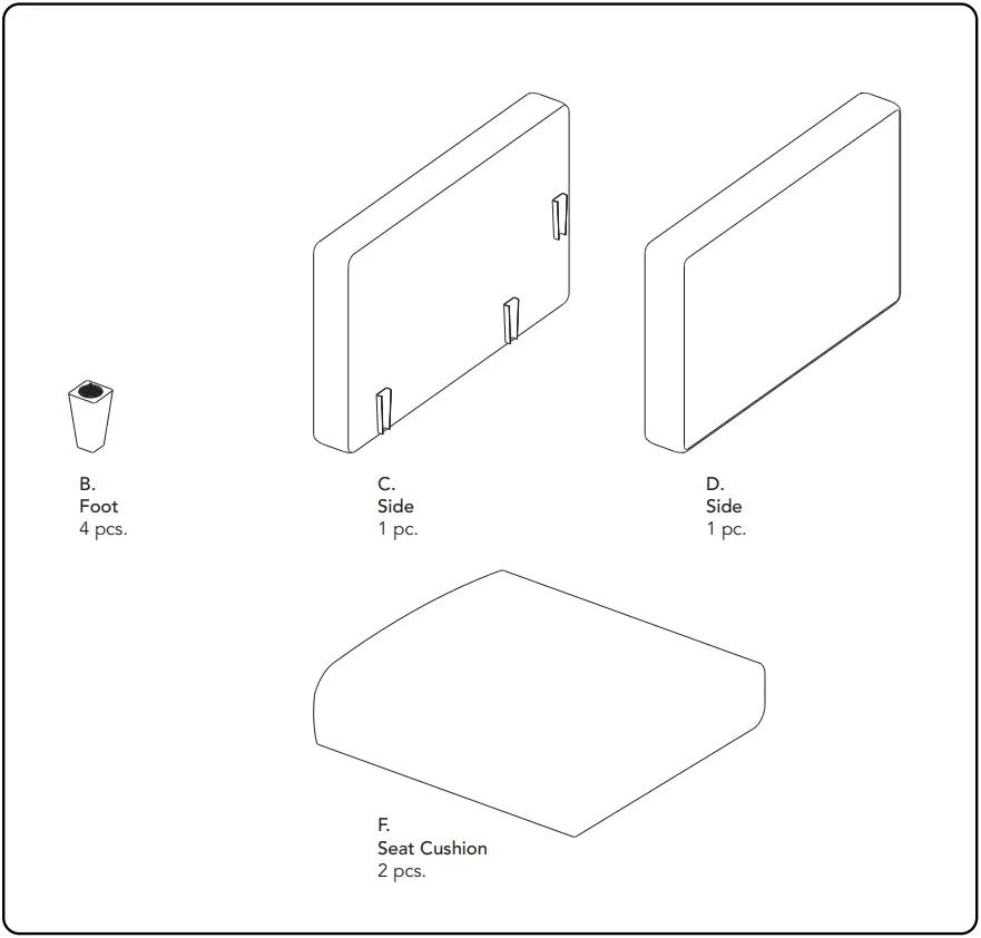 homestyles Outdoor Patio Outdoor Loveseat - fig 1