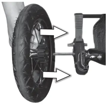 PET GEAR No-zip Double Pet Stroller PG8700NZ -BACK WHEEL ASSEMBLY INSTRUCTIONS1