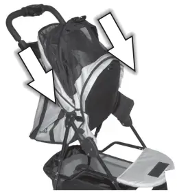 PET GEAR No-zip Double Pet Stroller PG8700NZ -TO SECURE COMPARTMENT TO FRAME1