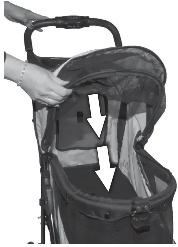 PET GEAR No-zip Double Pet Stroller PG8700NZ -TO SECURE LATCH1