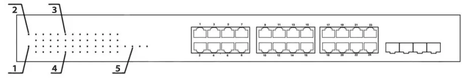INTELLINET 561761 24-Port Gigabit Ethernet PoE+ Switch - connected