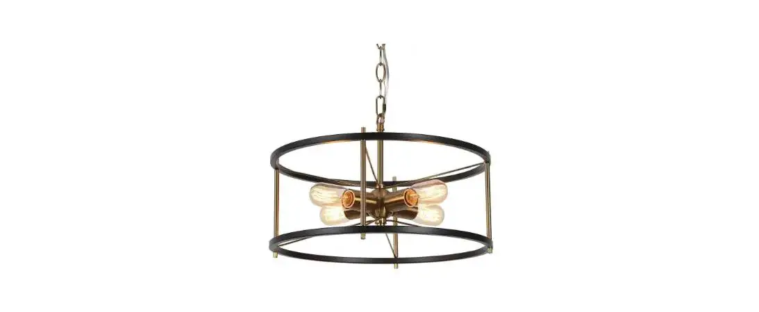 Zevni A04765c4 Gayle 4-light Black-brass Industrial Chandelier Installation Guide Zevni A04765c4 Gayle 4-light Black-brass Industrial Chandelier Installation Guide