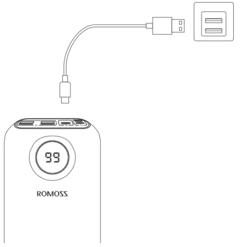 ROMOSS SW30PF 30000mAh Power Bank - charge a power bank