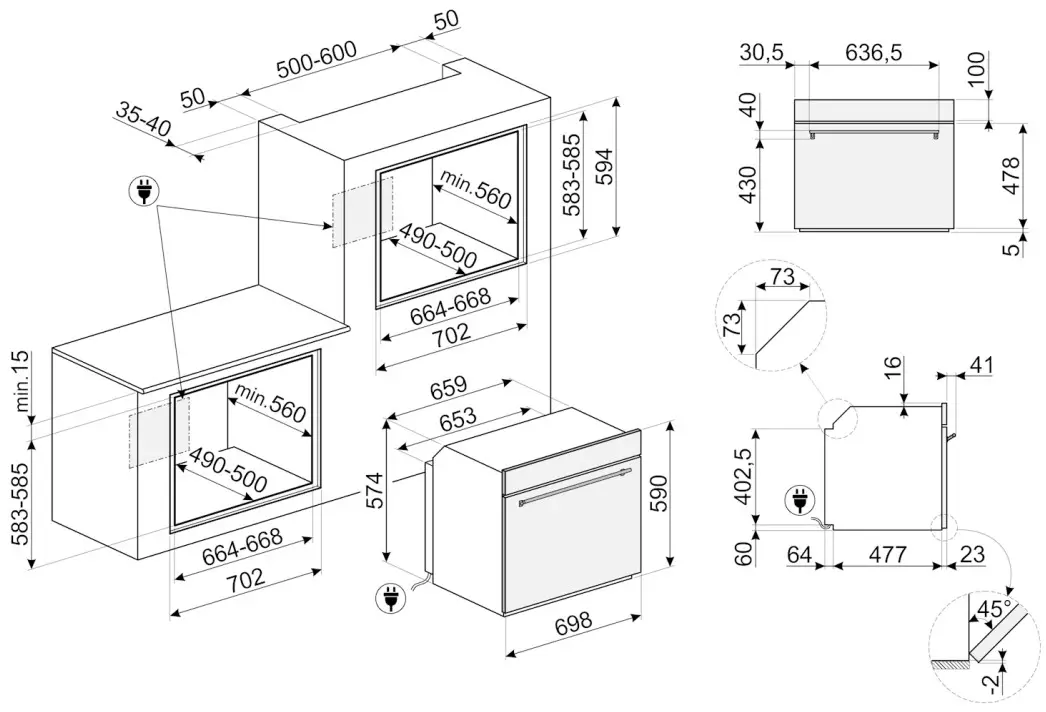 smeg SFU7302TVX Oven Classic 27 Inch Thermo Ventilated Stainless Steel - FIGURE 4