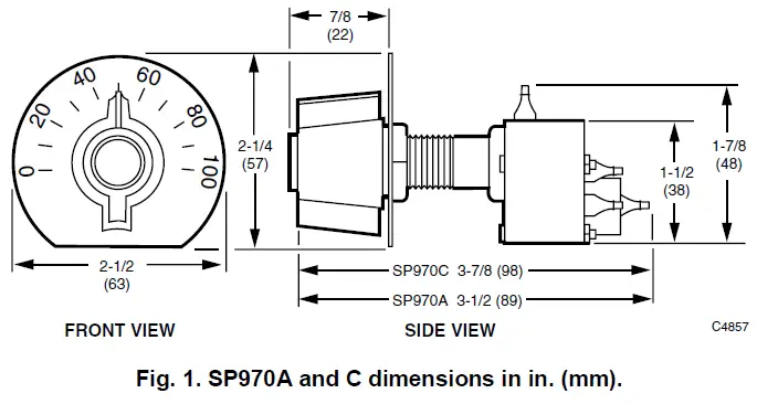 Honeywell-SP970A-B-C-and-D-Manual-and-Minimum-Position-Pressure-Regulators-FIG-1