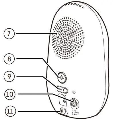 vtech RM2751 2.8 Inch Smart WiFi 1080p Video Monitor - Speaker