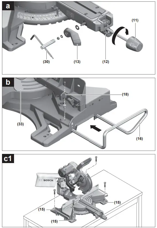 BOSCH GCM 10 GDJ Professional Sliding Mitre Saw - Fig 4