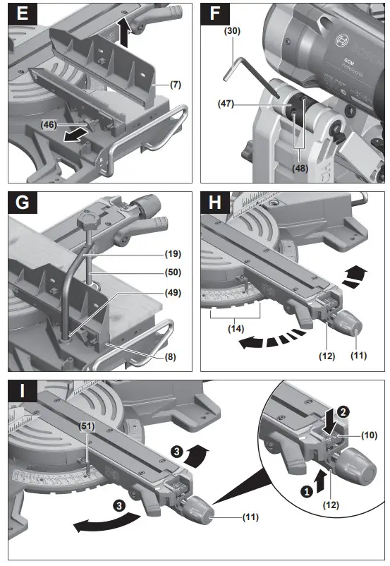 BOSCH GCM 10 GDJ Professional Sliding Mitre Saw - Fig 8