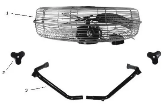 electriq HVF18C 18 Inch High Velocity Fan-PARTS LIST