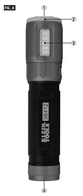 KLEIN TOOLS 56412 Rechargeable LED Flashlight with Worklight - fig1